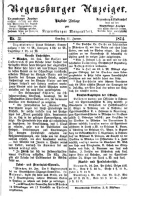 Regensburger Anzeiger Samstag 31. Januar 1874