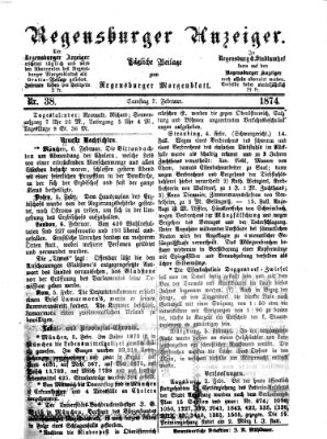 Regensburger Anzeiger Samstag 7. Februar 1874