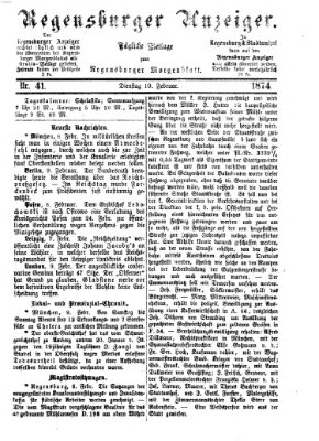 Regensburger Anzeiger Dienstag 10. Februar 1874