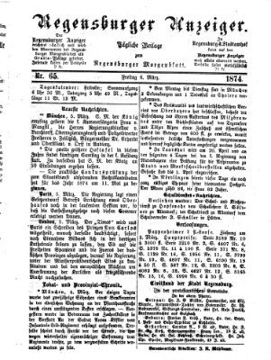 Regensburger Anzeiger Freitag 6. März 1874