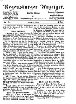 Regensburger Anzeiger Montag 9. März 1874