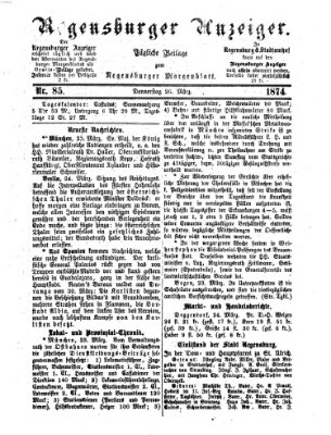 Regensburger Anzeiger Donnerstag 26. März 1874