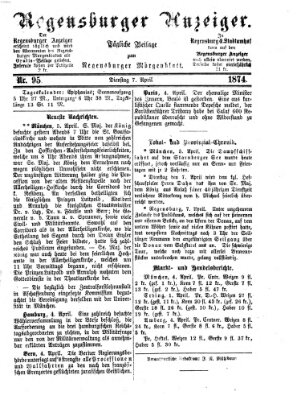 Regensburger Anzeiger Dienstag 7. April 1874