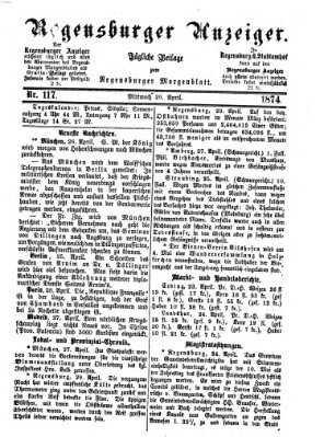 Regensburger Anzeiger Mittwoch 29. April 1874