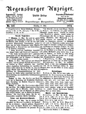 Regensburger Anzeiger Dienstag 19. Mai 1874