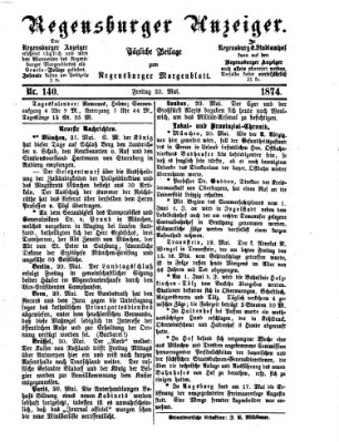 Regensburger Anzeiger Freitag 22. Mai 1874