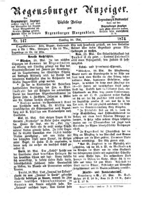 Regensburger Anzeiger Samstag 30. Mai 1874