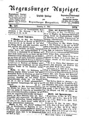 Regensburger Anzeiger Sonntag 31. Mai 1874