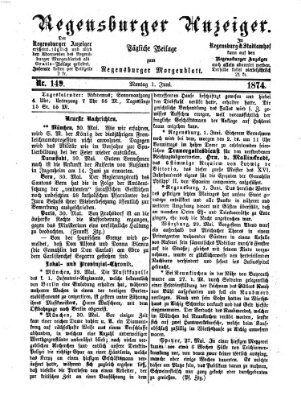 Regensburger Anzeiger Montag 1. Juni 1874