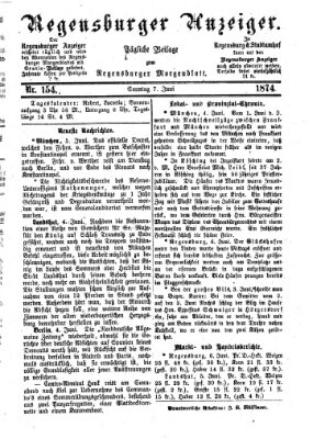 Regensburger Anzeiger Sonntag 7. Juni 1874