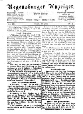 Regensburger Anzeiger Sonntag 14. Juni 1874