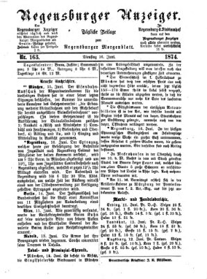 Regensburger Anzeiger Dienstag 16. Juni 1874