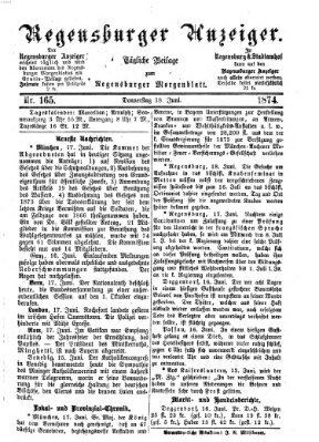 Regensburger Anzeiger Donnerstag 18. Juni 1874