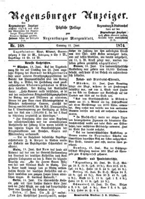 Regensburger Anzeiger Sonntag 21. Juni 1874