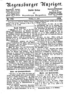 Regensburger Anzeiger Dienstag 23. Juni 1874