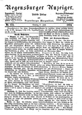 Regensburger Anzeiger Sonntag 28. Juni 1874