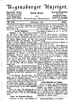 Regensburger Anzeiger Donnerstag 2. Juli 1874