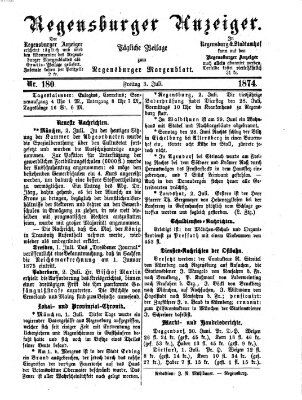 Regensburger Anzeiger Freitag 3. Juli 1874