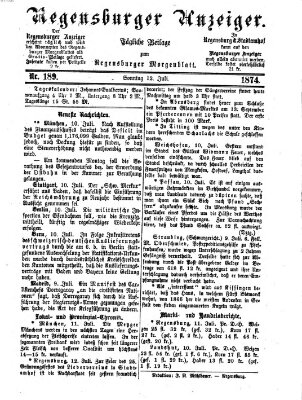 Regensburger Anzeiger Sonntag 12. Juli 1874