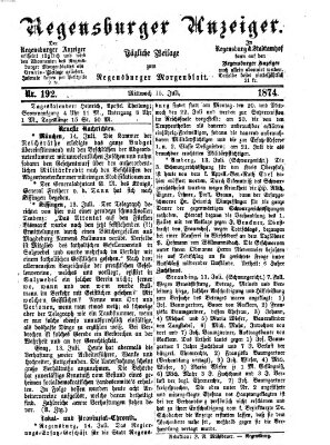 Regensburger Anzeiger Mittwoch 15. Juli 1874