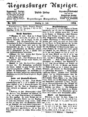 Regensburger Anzeiger Dienstag 21. Juli 1874