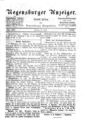 Regensburger Anzeiger Freitag 24. Juli 1874