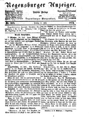 Regensburger Anzeiger Freitag 31. Juli 1874