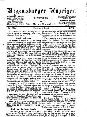 Regensburger Anzeiger Donnerstag 6. August 1874