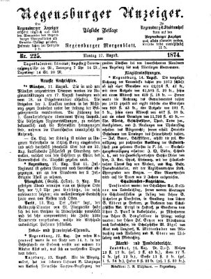 Regensburger Anzeiger Montag 17. August 1874