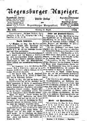 Regensburger Anzeiger Sonntag 23. August 1874