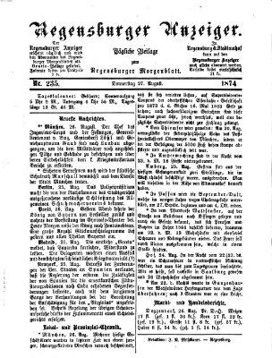 Regensburger Anzeiger Donnerstag 27. August 1874