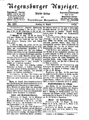 Regensburger Anzeiger Samstag 29. August 1874