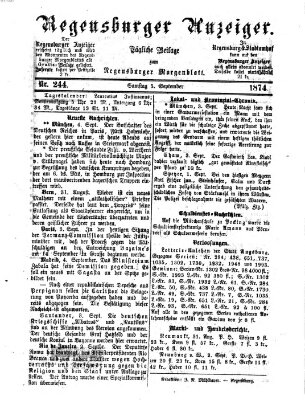 Regensburger Anzeiger Samstag 5. September 1874