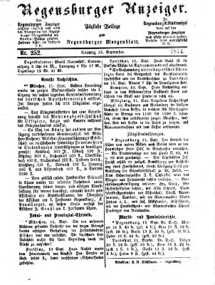 Regensburger Anzeiger Sonntag 13. September 1874