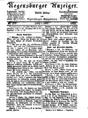 Regensburger Anzeiger Freitag 9. Oktober 1874