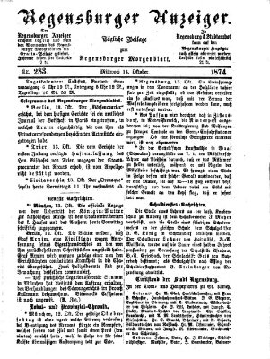 Regensburger Anzeiger Mittwoch 14. Oktober 1874