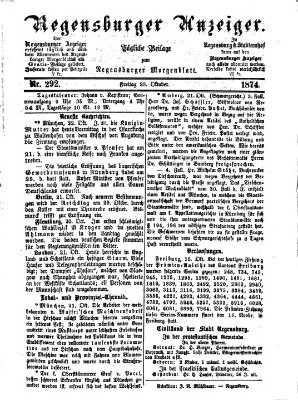 Regensburger Anzeiger Freitag 23. Oktober 1874