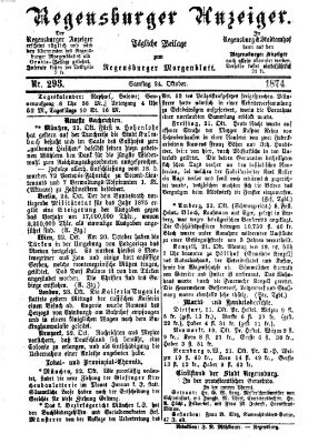 Regensburger Anzeiger Samstag 24. Oktober 1874