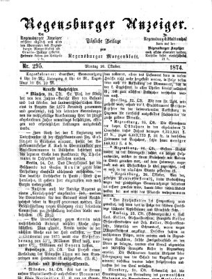 Regensburger Anzeiger Montag 26. Oktober 1874