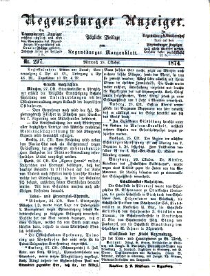 Regensburger Anzeiger Mittwoch 28. Oktober 1874