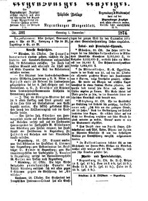 Regensburger Anzeiger Sonntag 1. November 1874