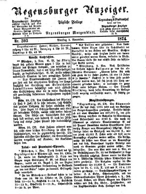 Regensburger Anzeiger Dienstag 3. November 1874