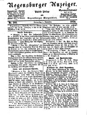 Regensburger Anzeiger Donnerstag 5. November 1874