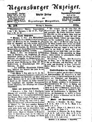 Regensburger Anzeiger Montag 9. November 1874