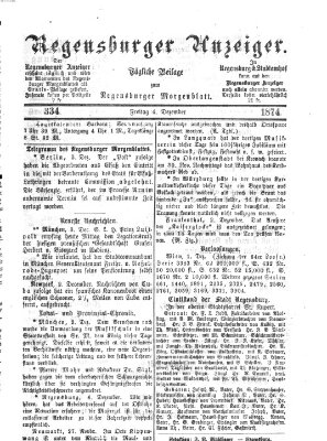 Regensburger Anzeiger Freitag 4. Dezember 1874