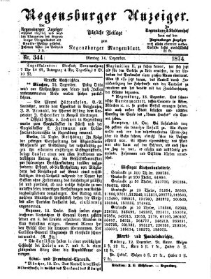 Regensburger Anzeiger Montag 14. Dezember 1874