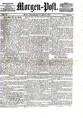 Morgenpost Donnerstag 19. Februar 1874