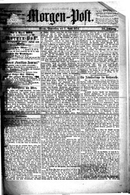 Morgenpost Donnerstag 2. April 1874