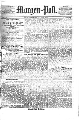 Morgenpost Samstag 25. April 1874