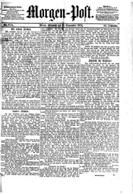 Morgenpost Mittwoch 16. September 1874